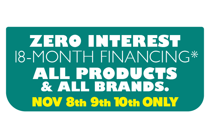 18-Month Zero Interest Financing