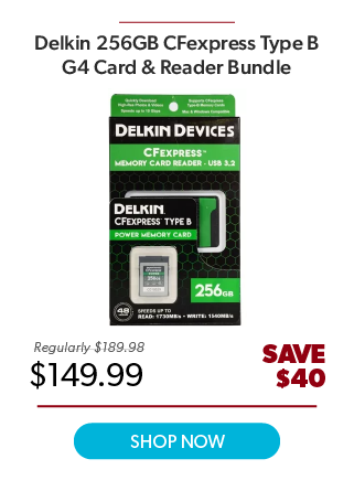 Delkin 256GB CFexpress Type B G4 Bundle