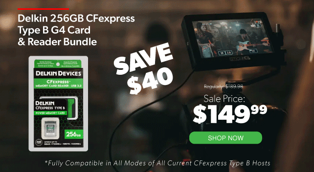 Delkin 256GB CFexpress Type B G4 Card and Reader